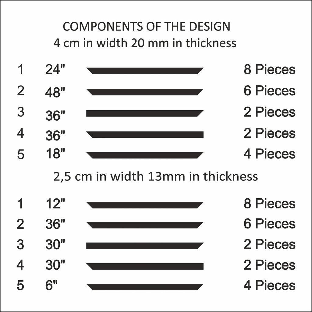 Wall Moulding Kit - 3 Upper & 2 Bottom Frames | Easy Installation